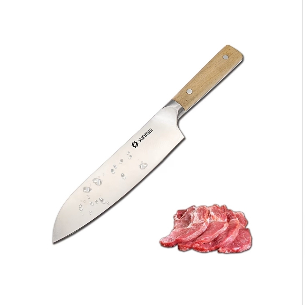 8" Santoku Chef Knife Japanese Style Stainless Steel Kitchen Knife